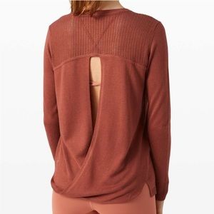 Lululemon Back to Balance long sleeve sweater in rustic clay